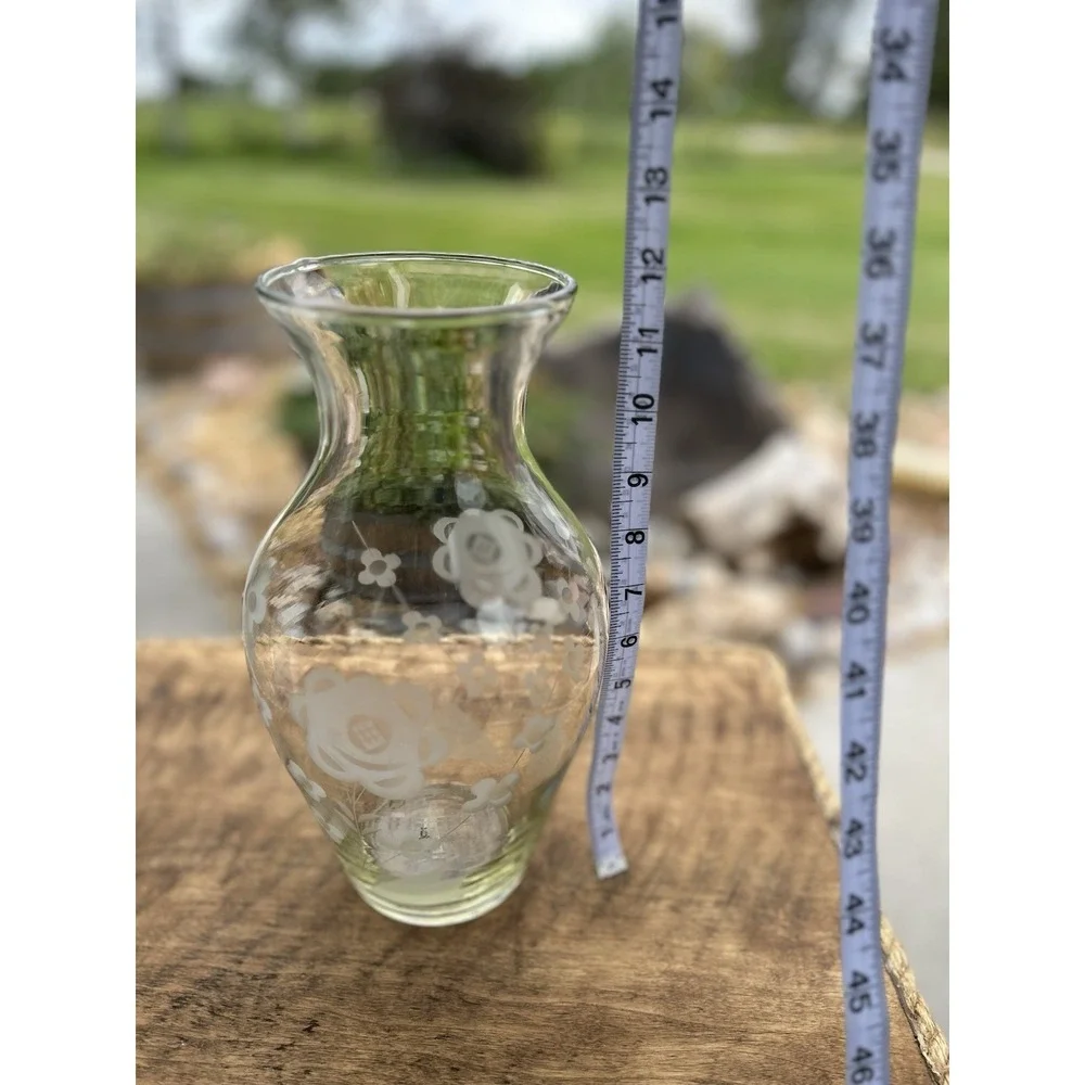 Vintage UGC Clear Glass Vase 12